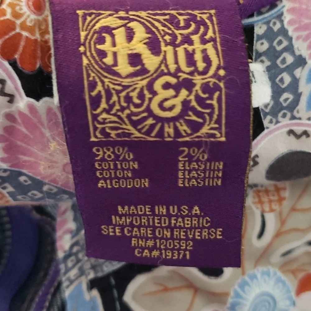 Rich & Skinny Dark Wash Jeans, Sz 24, skinny - Picture 7 of 8